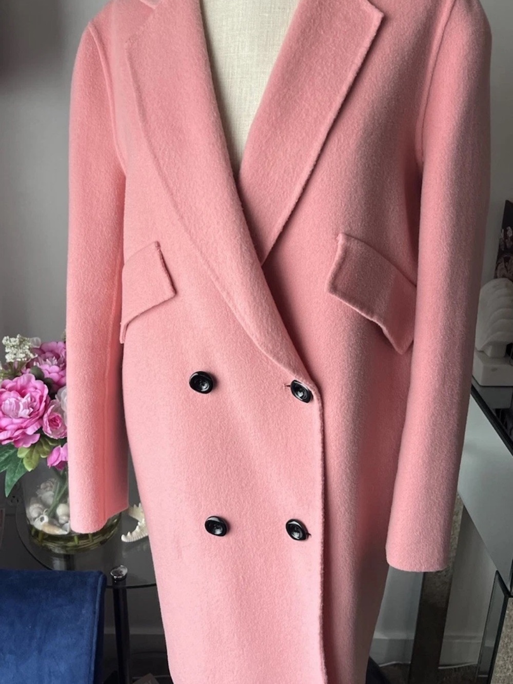 Women’s Shouwang 100% Wool Coat Pink Size 38